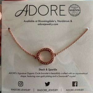 Adore stack and sparkle bracelet - rose gold color